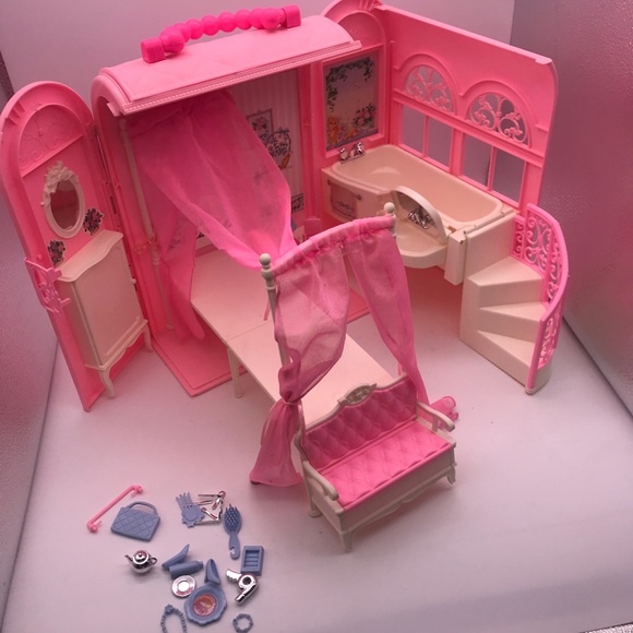 barbie bed and bath playset
